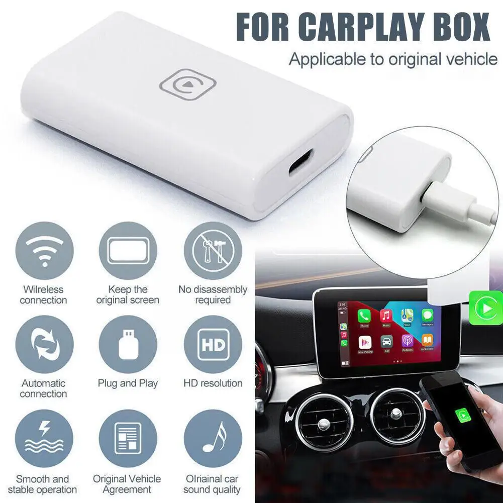 

Box Wireless Bluetooth Adapter For Android IOS Auto Navigator Car Display Radio Hands Free Adapter T1M2