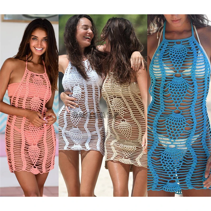 Женское пляжное платье летний женский кафтан 2022 купальный костюм горячее бикини