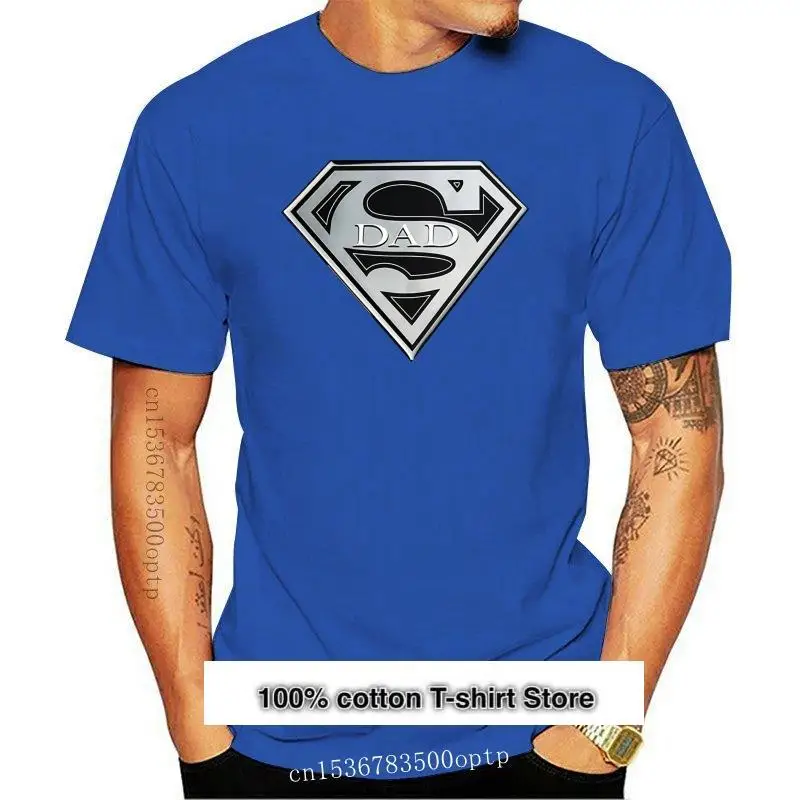 

Camiseta del Día del Padre para hombre, camiseta de manga corta a la moda, con estampado de SuperDad, para verano