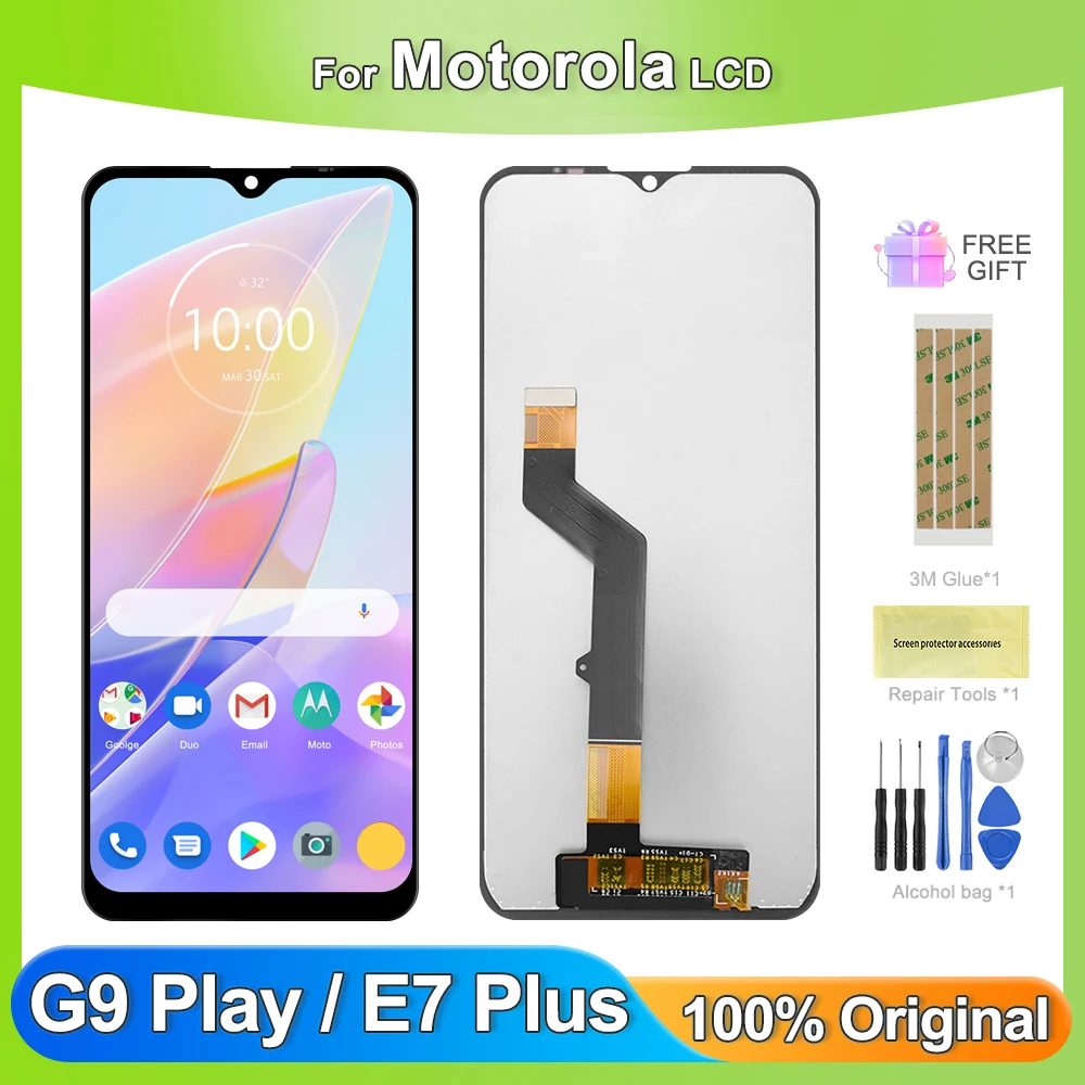 

6.5" Original for Motorola Moto G9 Play Lcd Display Touch Screen Digitizer Assembly for Motorola Moto E7 Plus Lcd XT2081-1 LCD