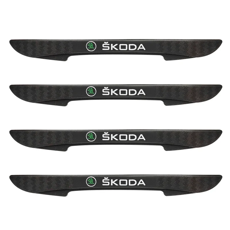 

4 шт., автомобильные защитные наклейки для дверей skoda octavia a5 a4 mk1 fabia superb rapid mk3