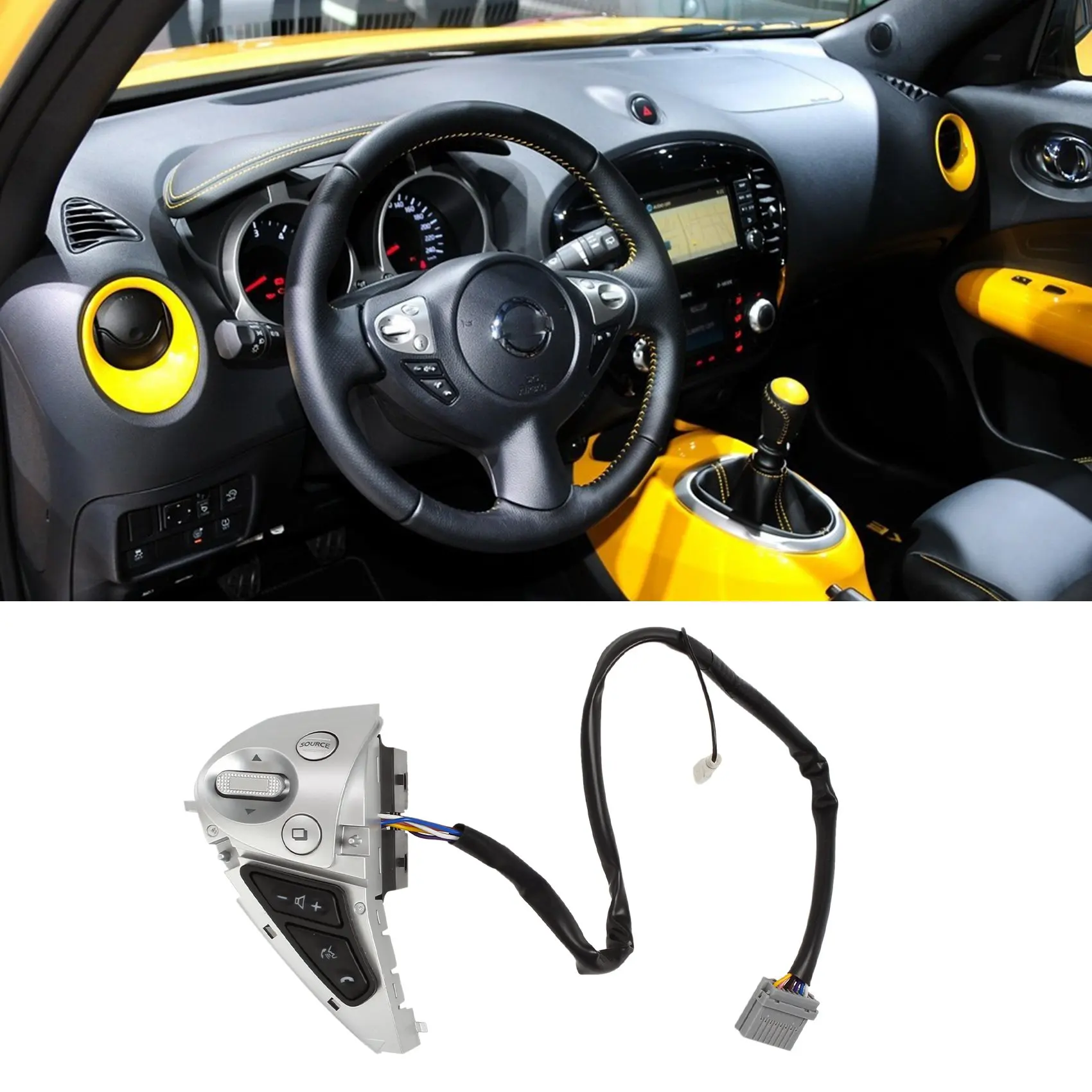 

Car Multi-Function Steering Wheel Button Switch Cruise Control Switch for Nissan Sentra JUKE F15 370Z 2008-2019