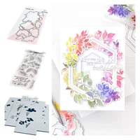 2022 new hibiscus washi cutting dies clear silicone stamps layering stencils diy craft paper cards decoration embossing molds