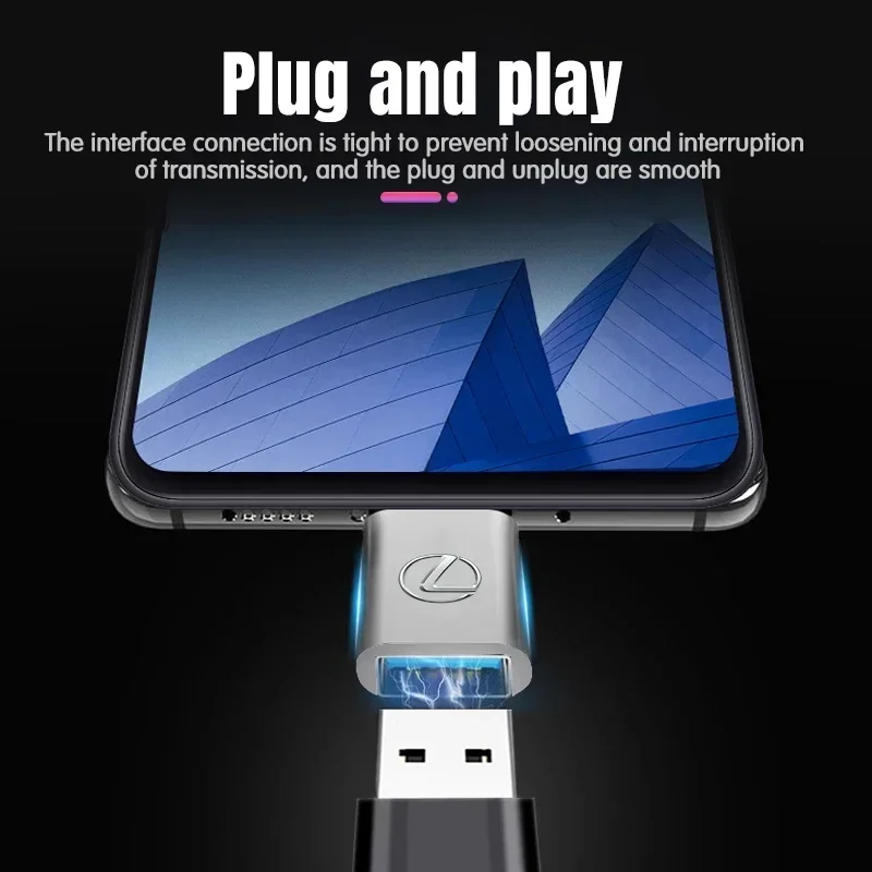 Фото Автомобильный интерфейс Type-C к USB 3.0, мини-конвертер, зарядный адаптер для Lexus ES300 RX330 RX300 GS300 IS250 IS200 CT200h IS300 NX RX №2