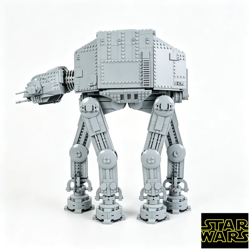 Фото 2499 деталей MOC Star Wars: Увеличенная модель боевой машины AT-AT с Хота, настольное украшение, конструктор DIY, подарки на день рождения №1