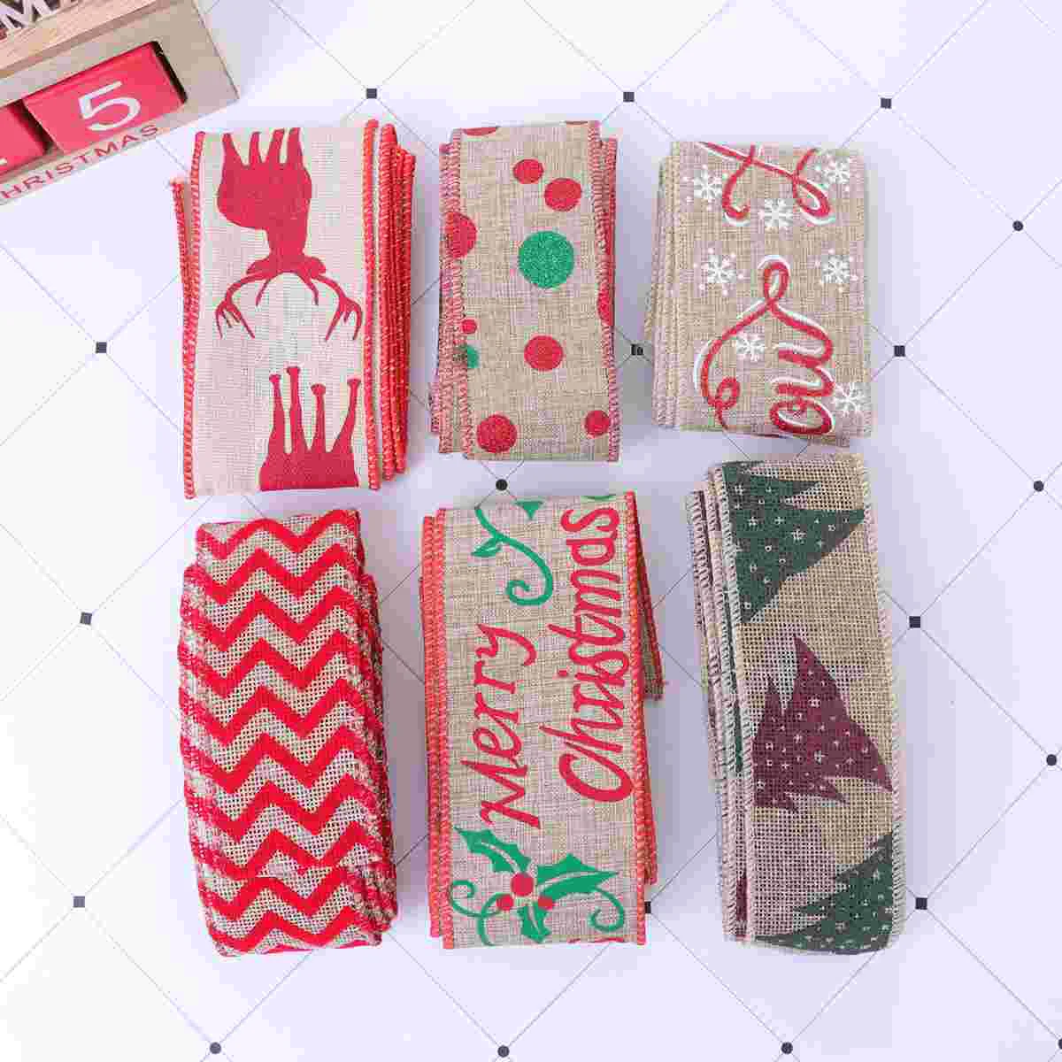 

Ribbon Christmas Gift Wrapping Craft Trim Wired Holiday Tree Wreath Jute Burlap Decoration Greeting Party Clothcandypresents Diy