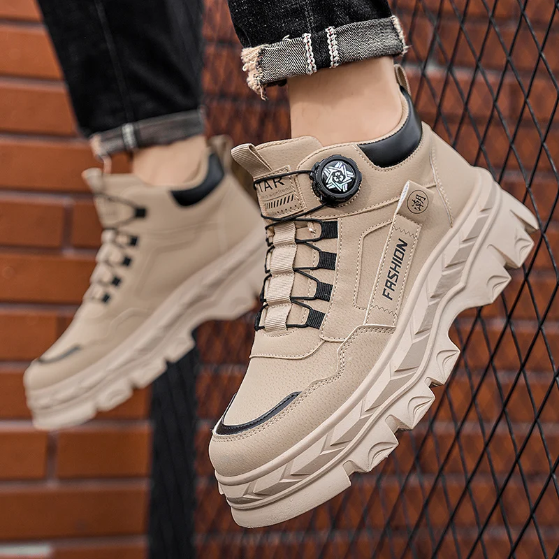 2025 Новые ботинки мужская зимняя обувь повседневные походные туфли на открытом