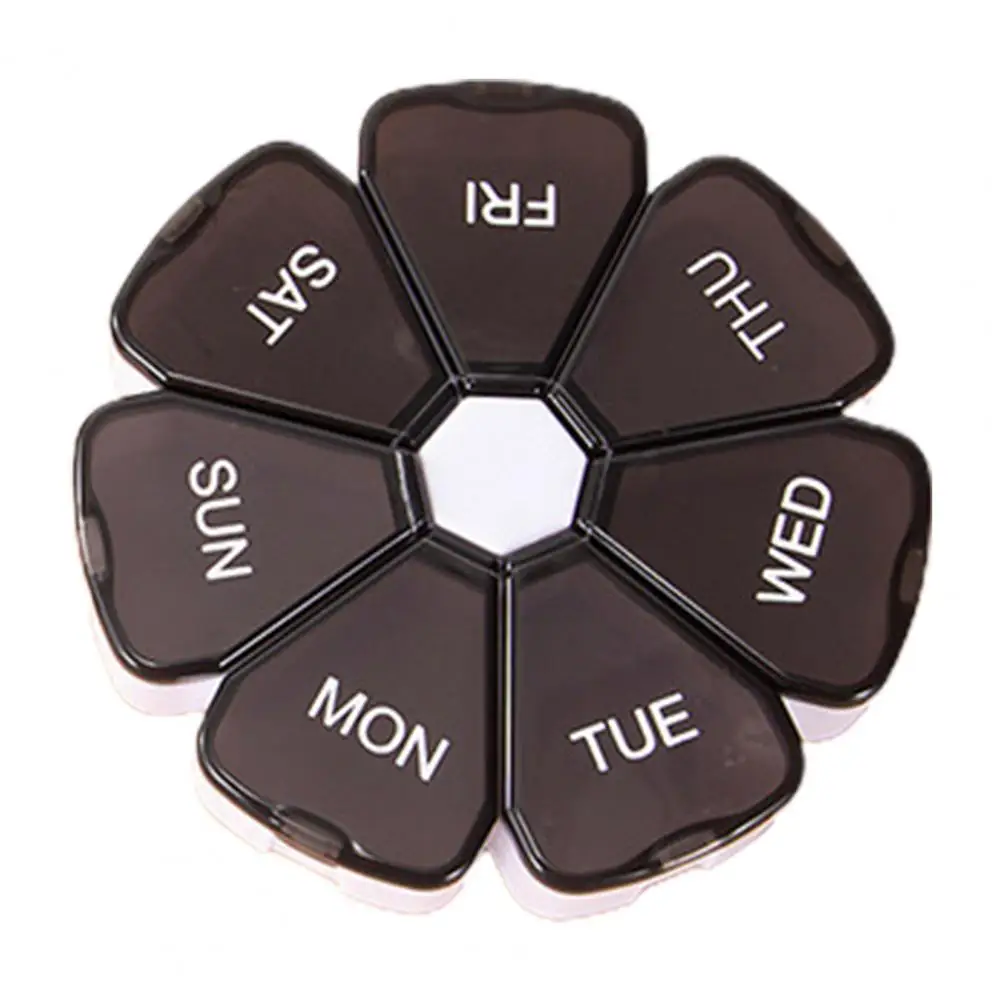

Storage Boxes Bins Pill Box Flower Shaped Sealed Well Portable Travel 7 Days Pill Organizer for Supplement