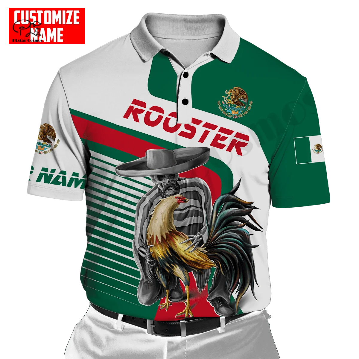 PLstarCosmos 3DPrint Newest Rooster Custom Name Lover Hot Polo Shirt Funny Harajuku Streetwear Sleeveless Tees Fitness Unisex -1