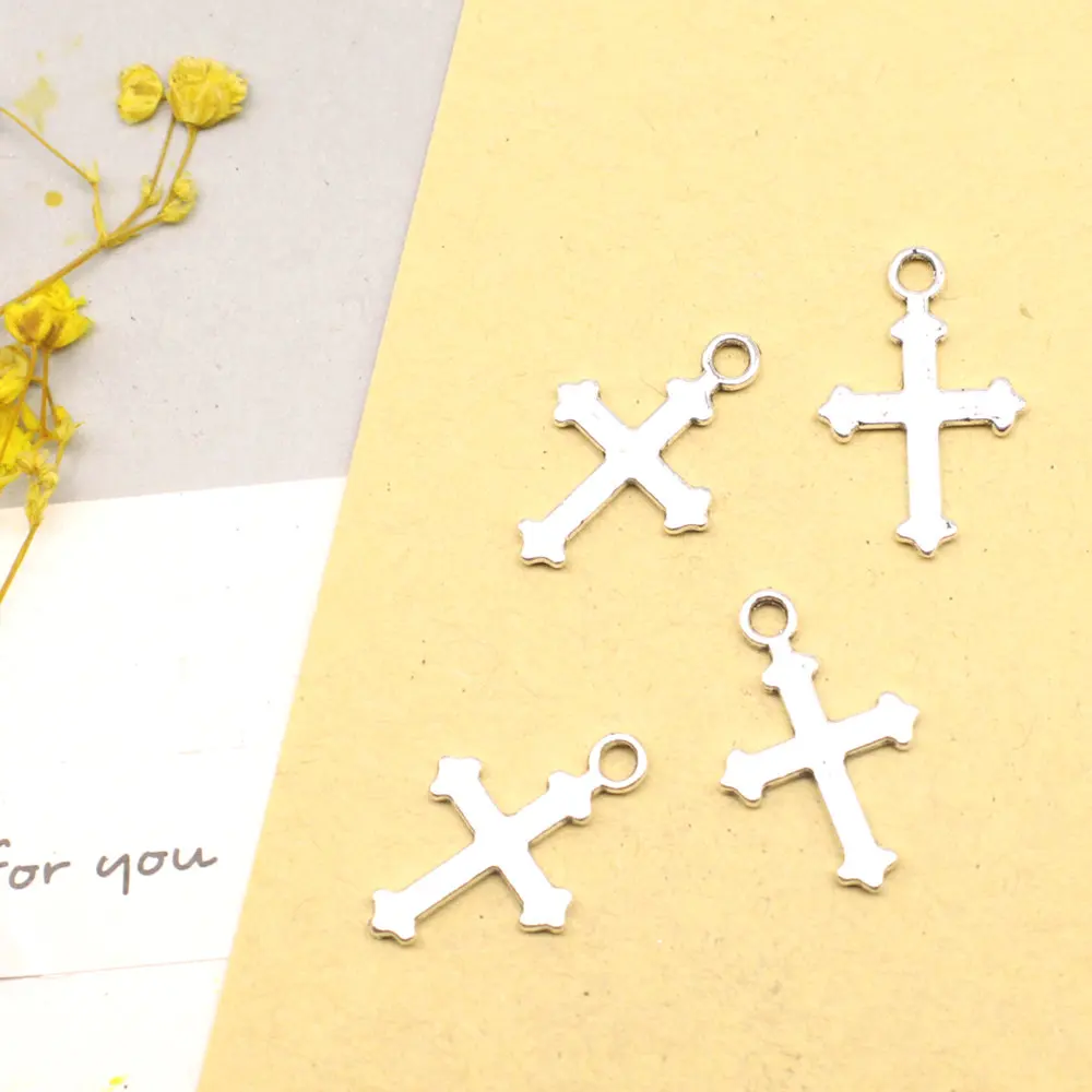 30 шт. мужские подвески-кресты 13 х20 мм