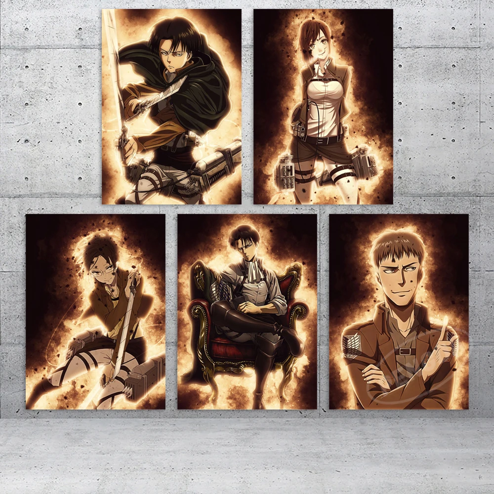 

Canvas Paintings Attack On Titan Wall Armin Arlert Artwork Levi Ackerman Home Decor Poster Mikasa HD Prints Pictures Living Room