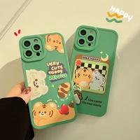 retro white tiger brother friends photo wallpaper phone case for iphone 13 12 11 pro max xs max xr 7 8 plus case cute soft cover