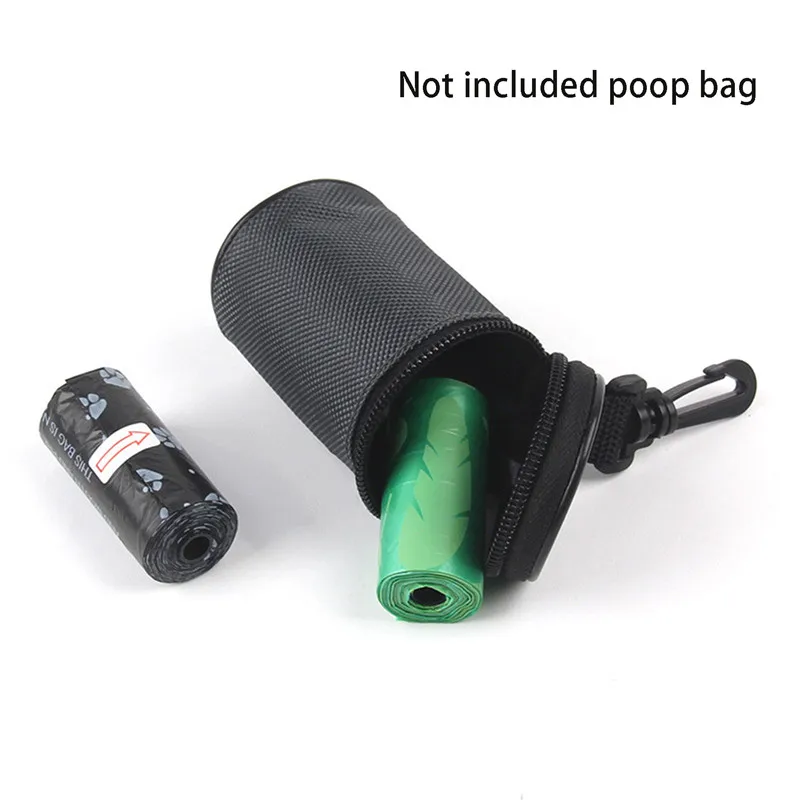 

Poop Bag Holder Attaches To Dog Leash Waste Bag Dispenser Oxford-Cloth Carrier Bag For Walking Running Or Hiking