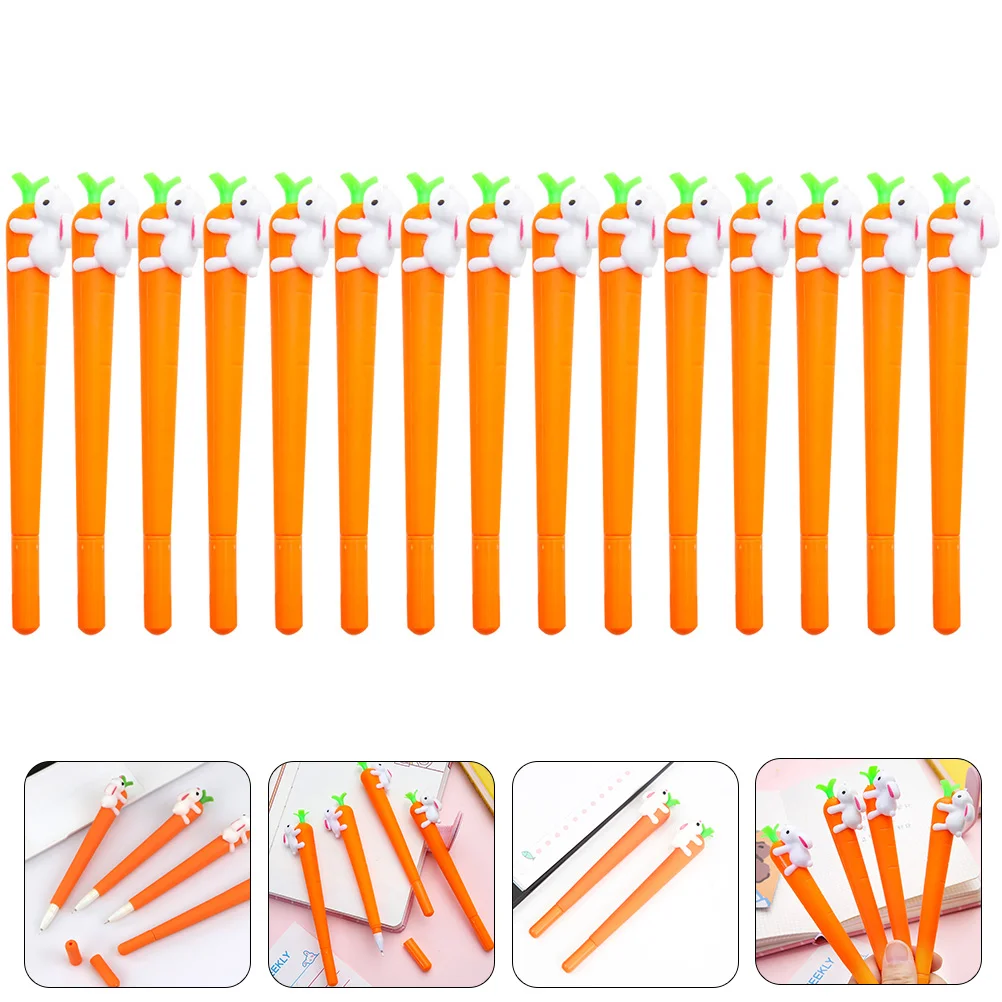 

15 Pcs Carrot Pen Pens Ballpoint Pen Fountain Pen Easter Basket Fillers Silica Gel Writing Pen Signature Pen Office