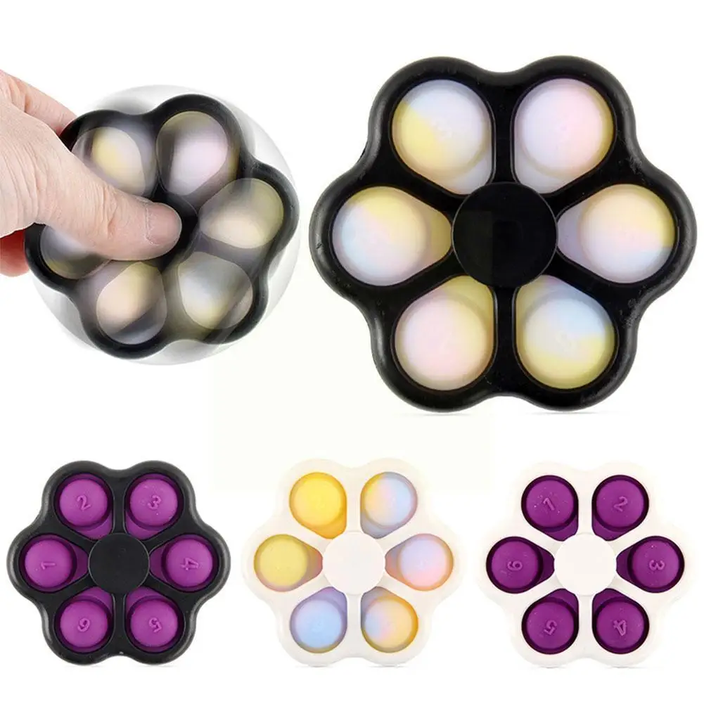 

Dimple Spinner Push Bubble Sensory Toy Anti Stress Toy Toys Kids Hand Audlt Relief Fidget Early Educational N0f6
