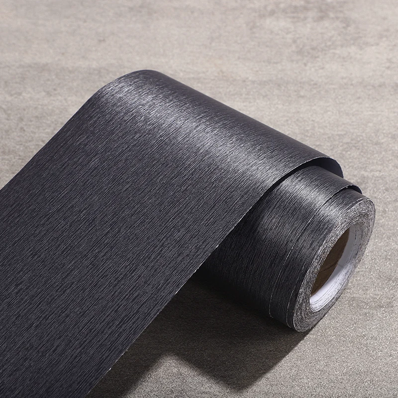 

Dark grey thicken fake metal wiredrawing stickers glass door frame and stick a decorative waterproof adhesive play crural line