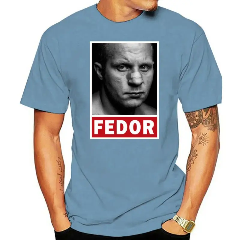 

one yona 3D Fedor Emelianenko T Shirt MMA T-shirt Men Tshirt Classic Style Clothing Fighter Tee Cool Black Tops Cotton Fabric