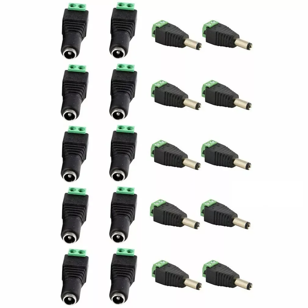 

10 pair (20pcs) Coax Cat5 To Bnc Power Male jack plug female Connector plug adapter Av BNC UTP for CCTV Camera Video Balun