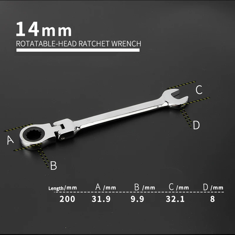 

Набор многофункциональных гаечных ключей с храповым механизмом, гибкий гаечный ключ с открытым концом на 180 градусов для ремонта автомобиля