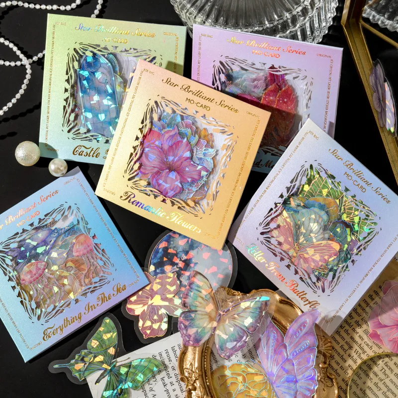 20 шт. серебряные наклейки-бабочки для домашних животных