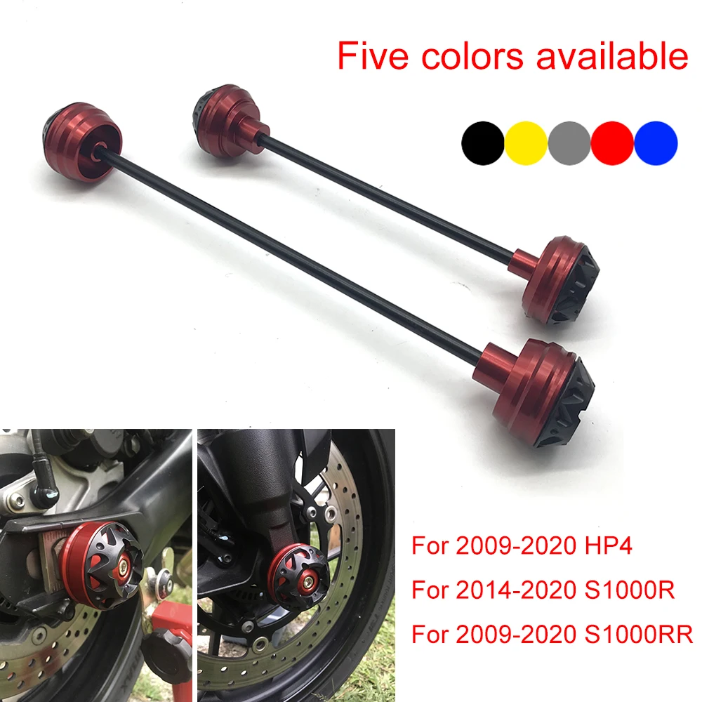 

For BMW S1000 S 1000 RR S1000RR 2009-2021 2019 2020 S1000R HP4 Motorcycle Front & Rear Wheel Fork Axle Sliders Crash Protectors