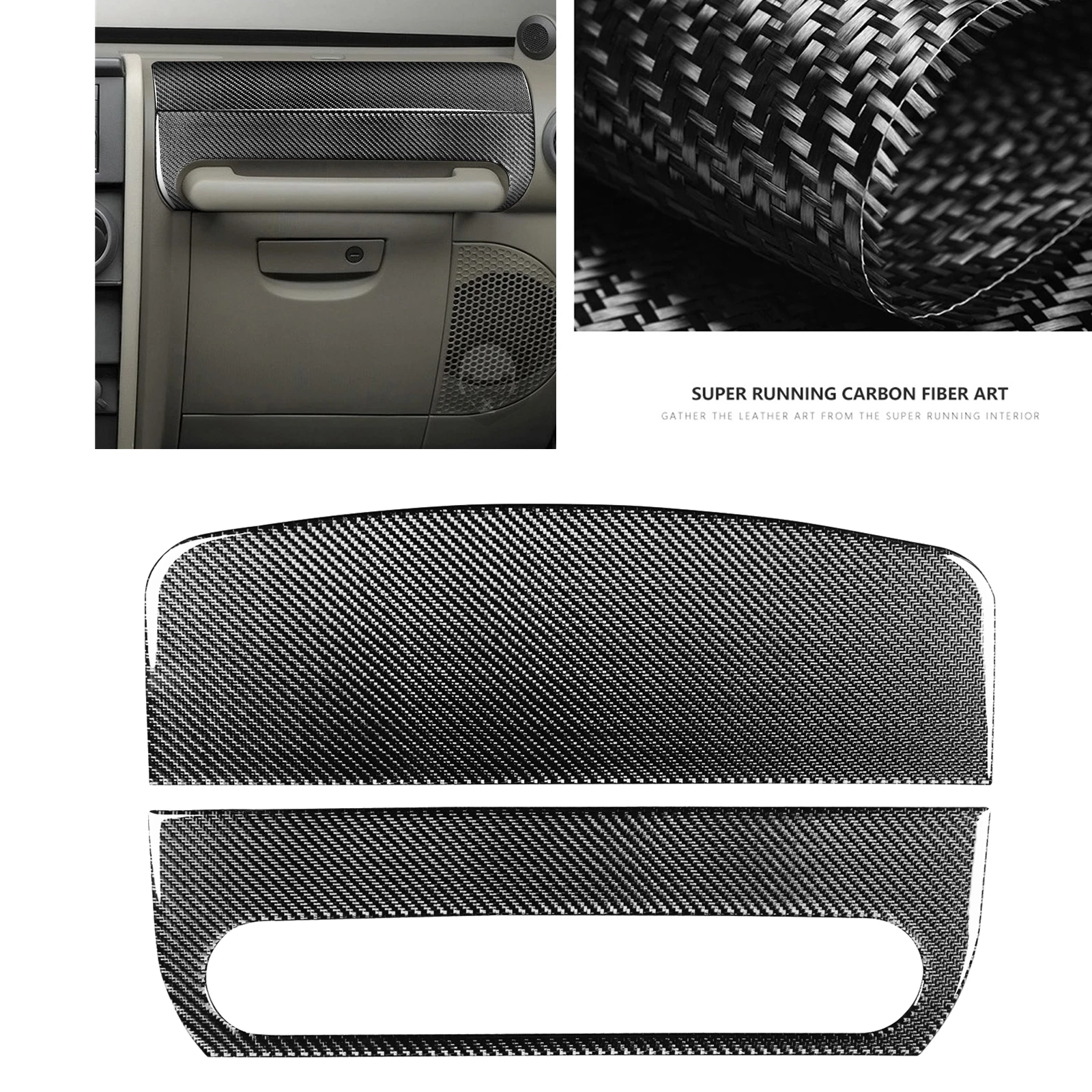 

Carbon Fiber Co-pilot Door Armrest Handle Panel Cover Trim For Jeep Wrangler JK 2007-2010 Car Interior Handrail Board Sticker