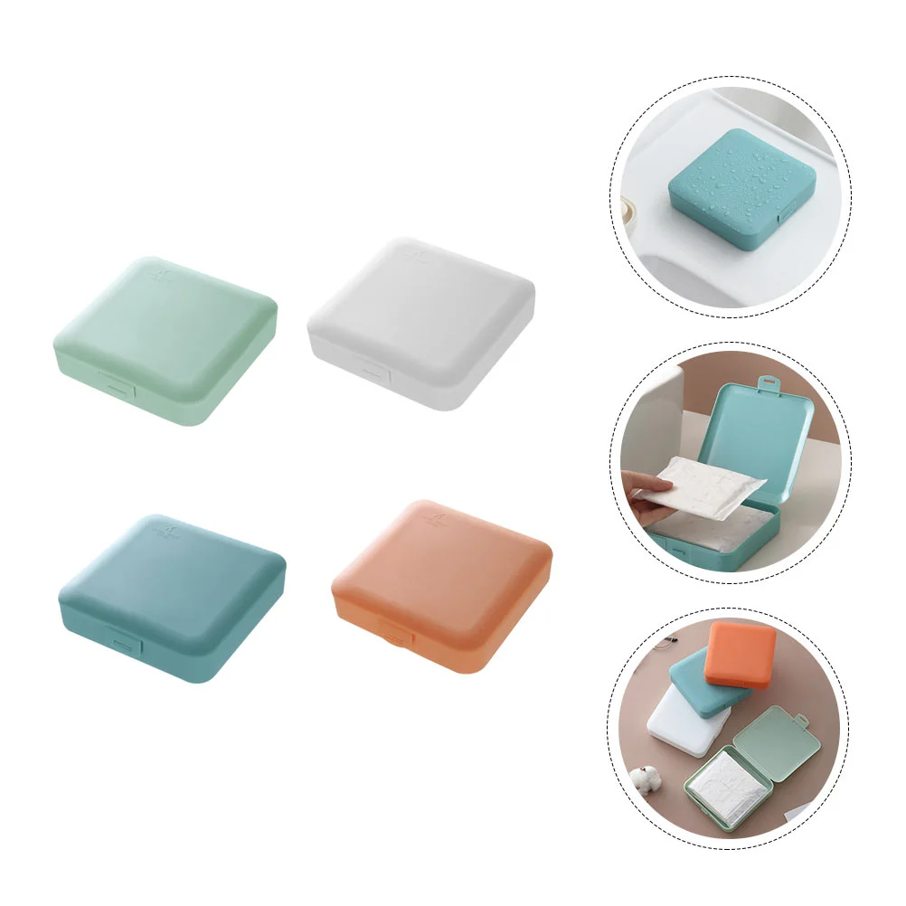 

4Pcs Girls Portable Period Bag Menstrual Pad Container Sanitary Napkin Organizer