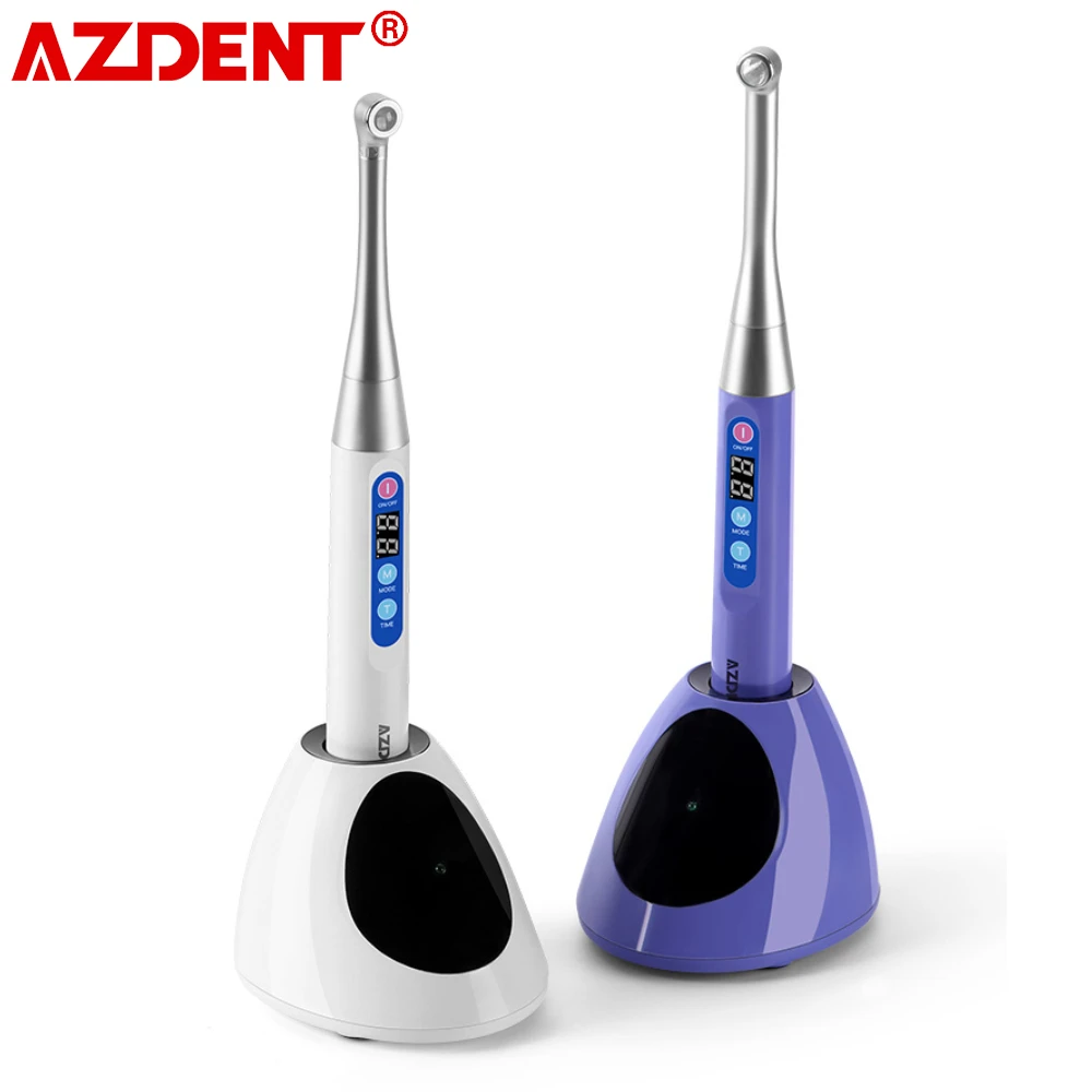 

AZDENT Dental Cordless I Led Curing Light 1 Second Cure Lamp Device Blue Light 2400mW/cm2 3 Mode 440nm-480nm Dentistry Equipment