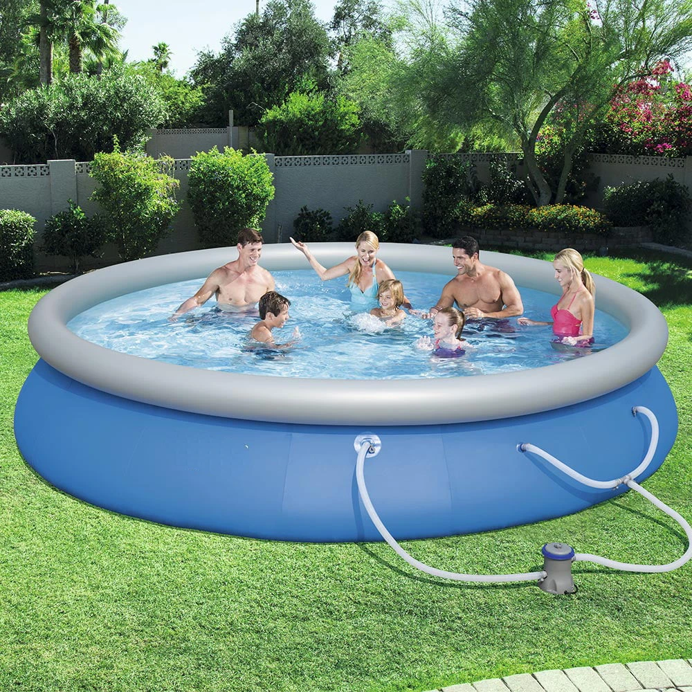 

Set- Round Above Ground Pool Set, 15 ft x 33 in