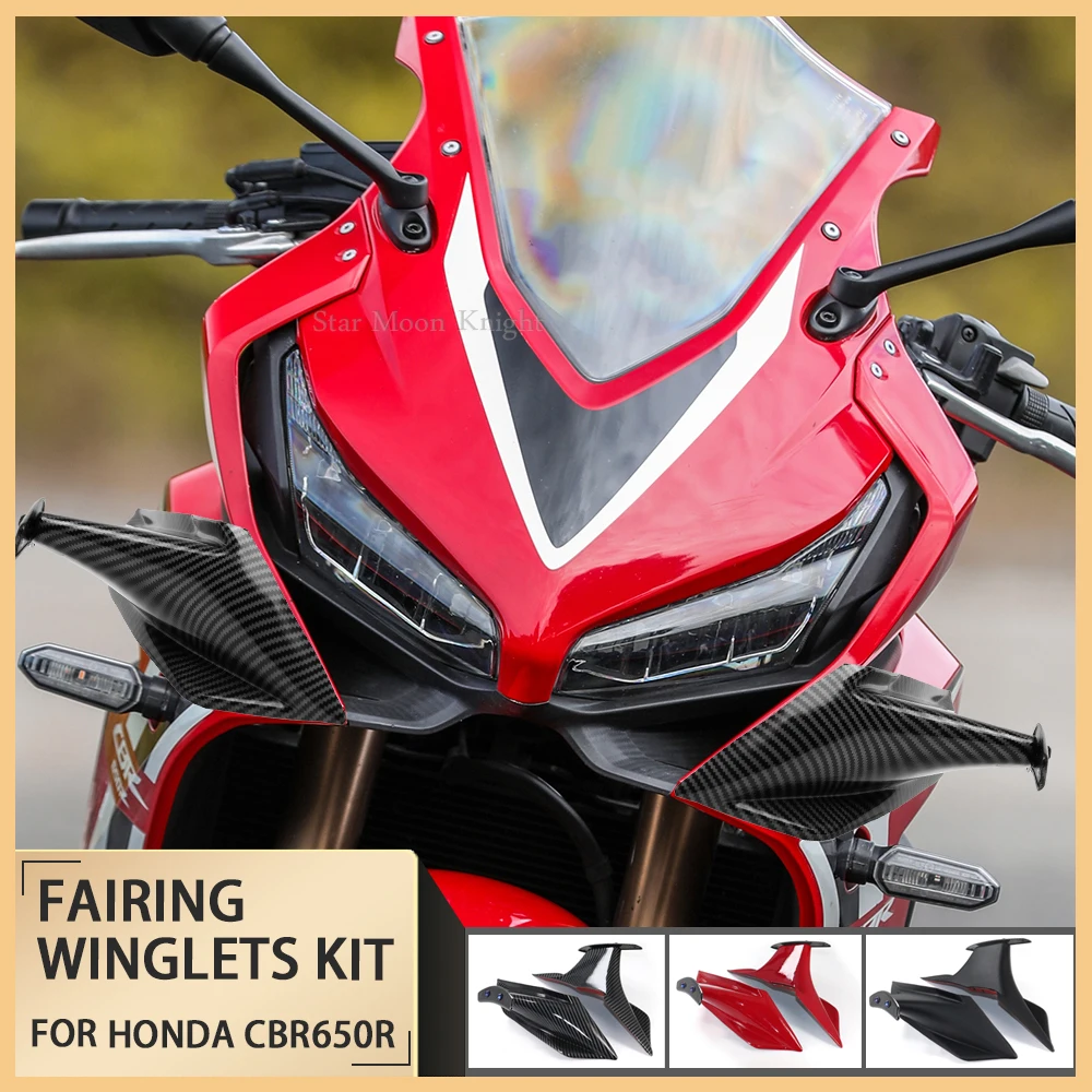 

Motorcycle Aerodynamic Wing Kit For Honda CBR650R CBR650 CBR 650 R 650R 2019 - 2021 ABS Winglets Fairing Spoiler Fixed Spoiler