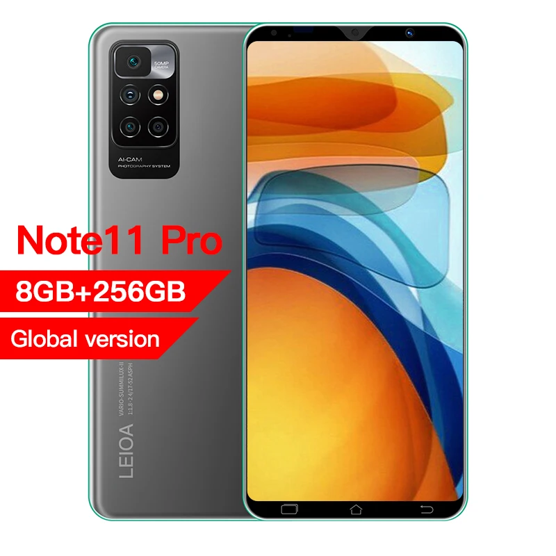 global version note 11 pro smartphone 8gb 256gb android 11 celular 48mp camera 5000mah face id unlocked 5g phone mobile phones free global shipping