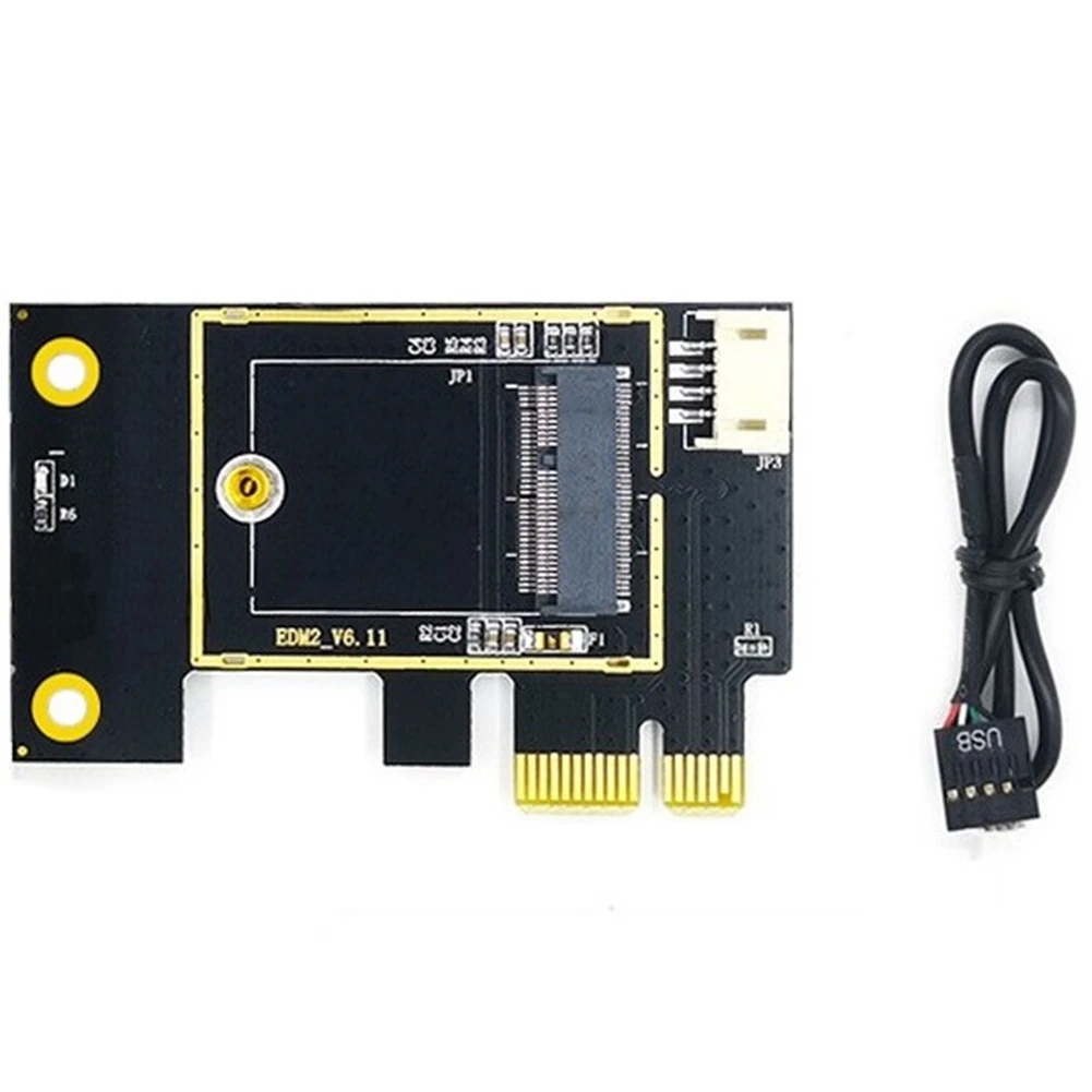 Фото Карта адаптера беспроводной сетевой карты ABNP NGFF M.2 к PCIE поддерживает сетевую карту 7260 8265 1650 1675X AX200 AX210 №2
