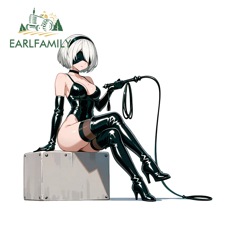 EARLFAMILY очаровательные 2B Nier длинные ноги автомобильная наклейка виниловый декор очаровательные наклейки с персонажами водостойкая автомобильная этикетка индивидуальная печать