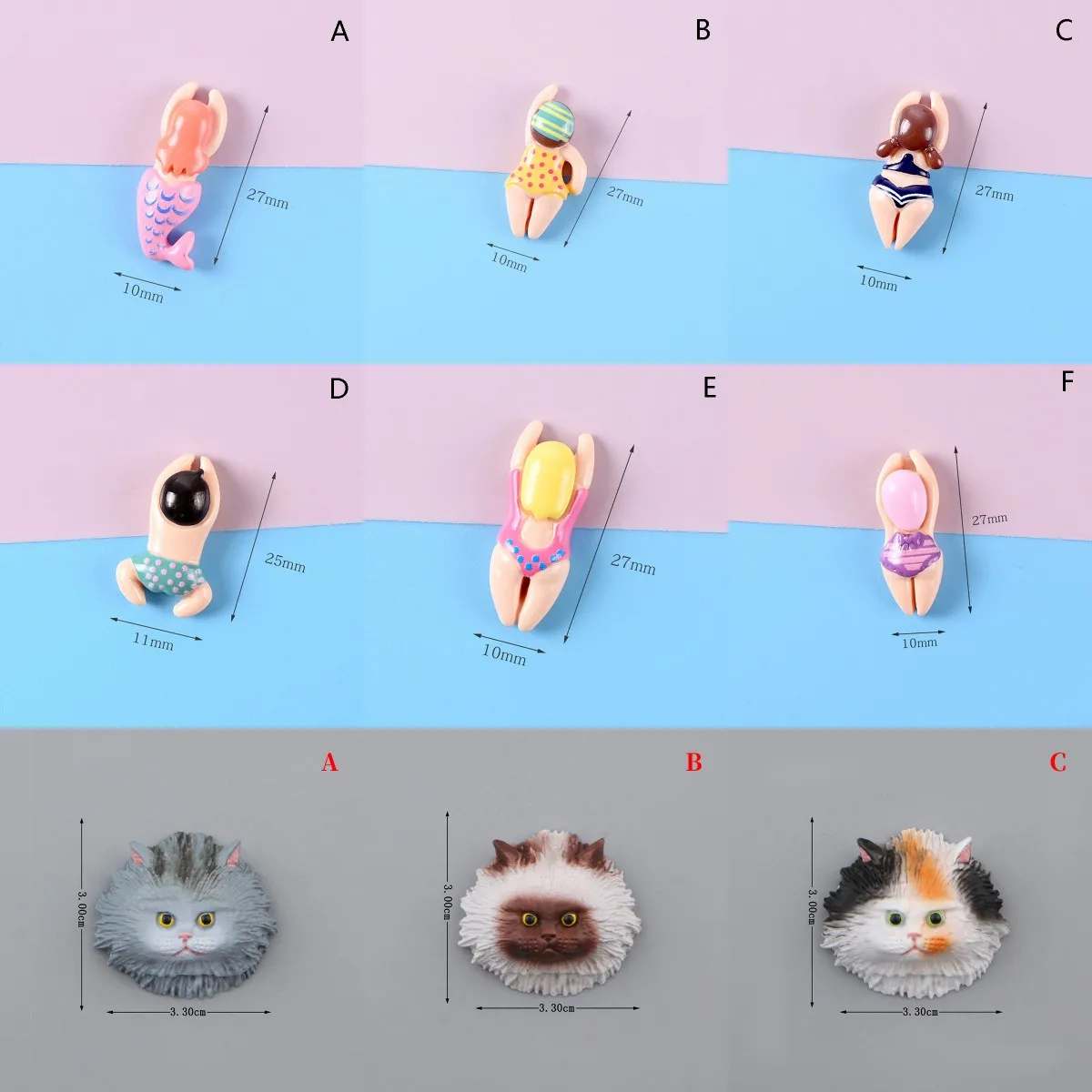 

5 шт., пластиковые Мультяшные плавательные фигурки, магниты на холодильник, домашний декор