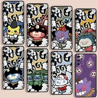 cute pokemon pikachu phone case for huawei p10 p20 p30 p40 p50 lite pro 2019 plus lite e 5g black luxury silicone back soft capa