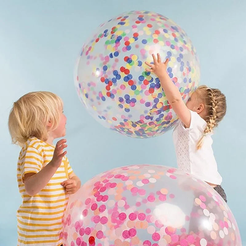 

36 Inch Giant Gold Confetti Balloons Transparent Latex Balloons Wedding Mariage Ballons Birthday Party Decoration Ballons