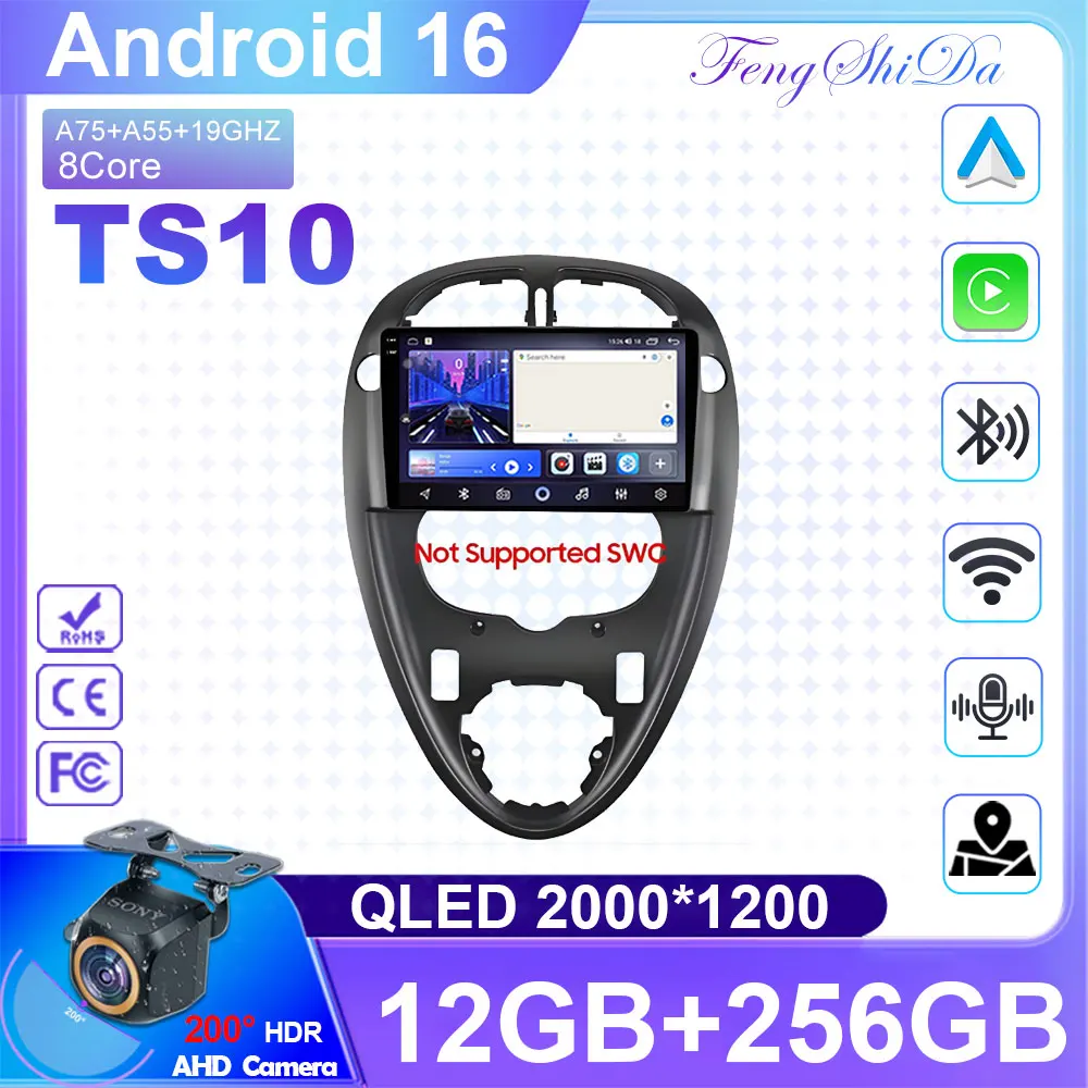 Фото Автомагнитола Android 16 для Citroen Xsara Picasso 1999-2010 с 2K Carplay, мультимедийный плеер, GPS-навигация, видео, без 2DIN №1