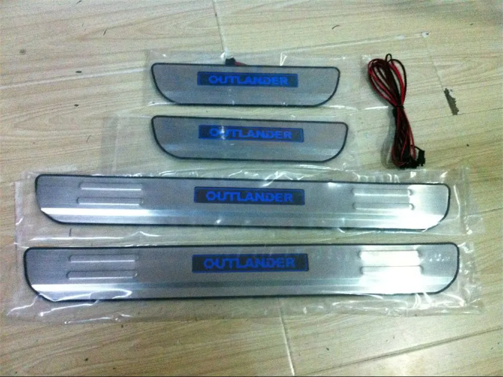 

Для Mitsubishi outlander 2006-2012 2013-2019 автомобильный Стайлинг из нержавеющей стали светодиодная интерьерная и внешняя дверная накладка