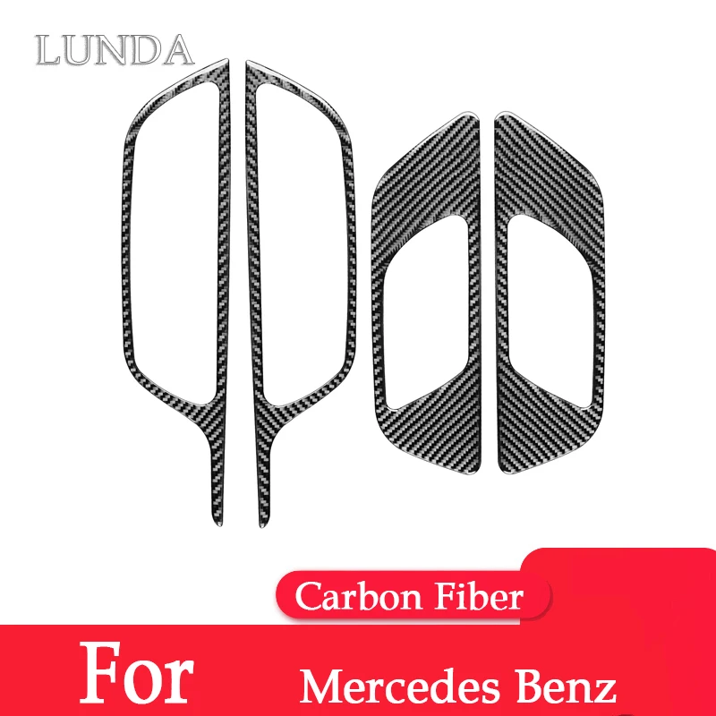 

LUNDA Автомобильная внутренняя дверная ручка рамка декоративная отделка стикер наклейка для Mercedes Benz B класс 2019/GLB 2020 автомобильные аксессуары для интерьера