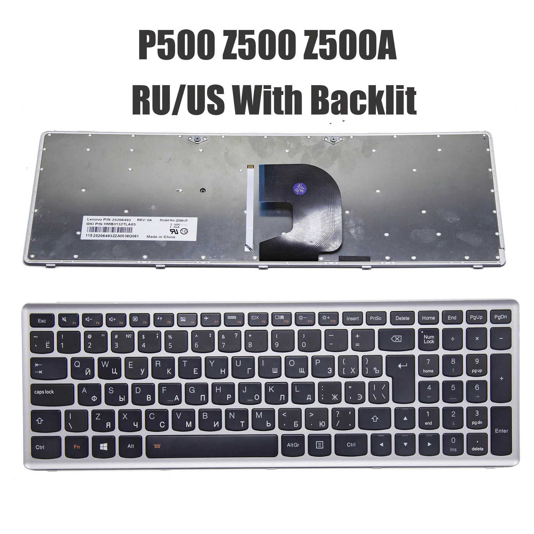 Русская клавиатура для ноутбука Lenovo IdeaPad P500 Z500 Z500A Z500G ...