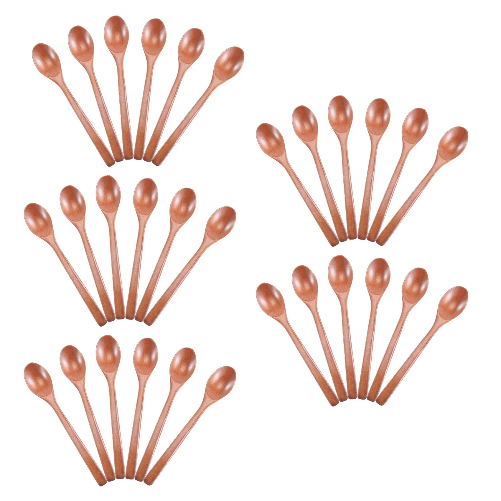 

Деревянные ложки, деревянные суповые ложки для еды, длинная ручная ложка, кухонная утварь, 30 штук