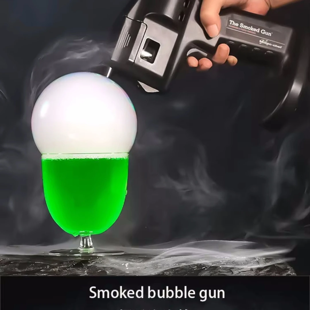 Фото Flavor Blaster Smoked Bubble Gun Kit для коктейльных пузырей и курильщика еды Новое блюдо для машины шеф-повара Съедобные пузыри и ароматы №2