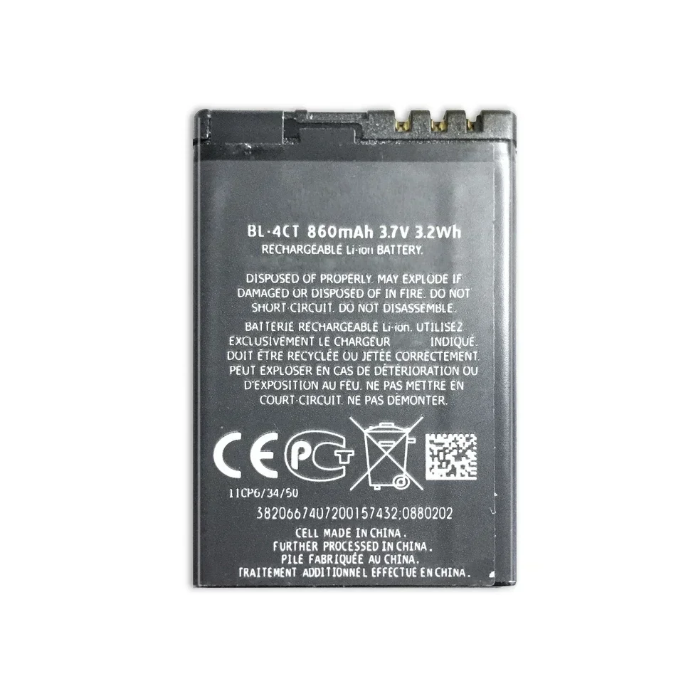 Battery BL-4CT BL4CT BL 4CT for Nokia 5310 6700S X3 X3-00 7230 7310C 5630 2720 2720A 7210C 6600F 860mAh
