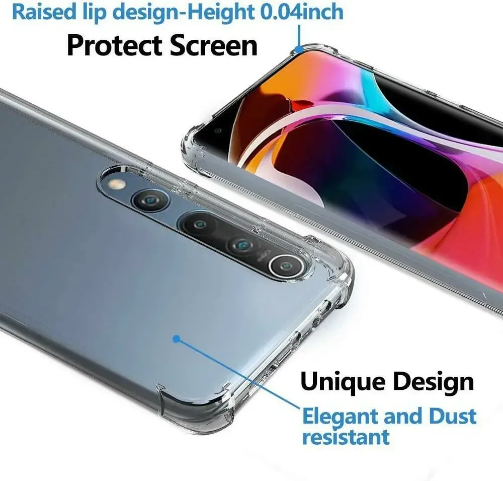 Чехол для Xiaomi 12 Ultra Mi 11 11T 11i 10 Lite ультрапрозрачный ударопрочный чехол-бампер