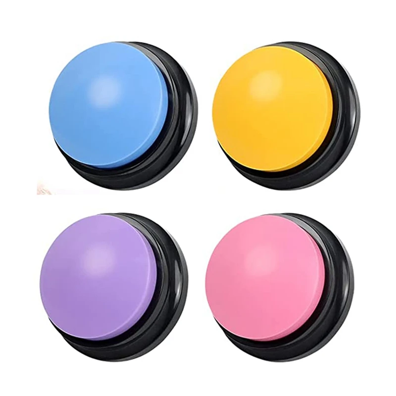 

Набор из 4 тренировочных колокольчиков для домашних животных звуковой сигнал для собак с функцией записи дверные звонки для собак для тренировки собак