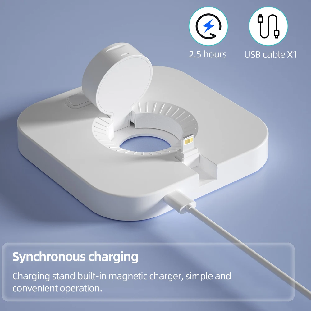 

2 in 1 Wireless Watch Charger Adjustable Angle Height Charging Dock Station Magnetic for Apple Watch Ultra 8 7 6/AirPods Pro 2 1