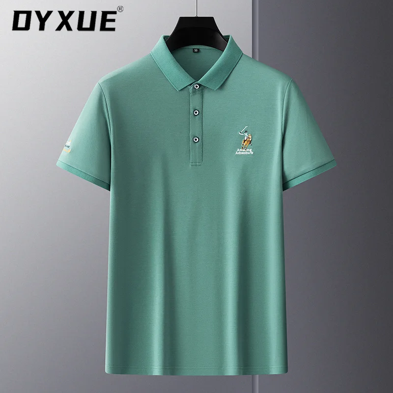 

DYXUE Brand Summer Logo 2022 Cool Short Sleeve Luxury Polo Tshirts for Men Business Men's Clothing Embroidery New High-quality