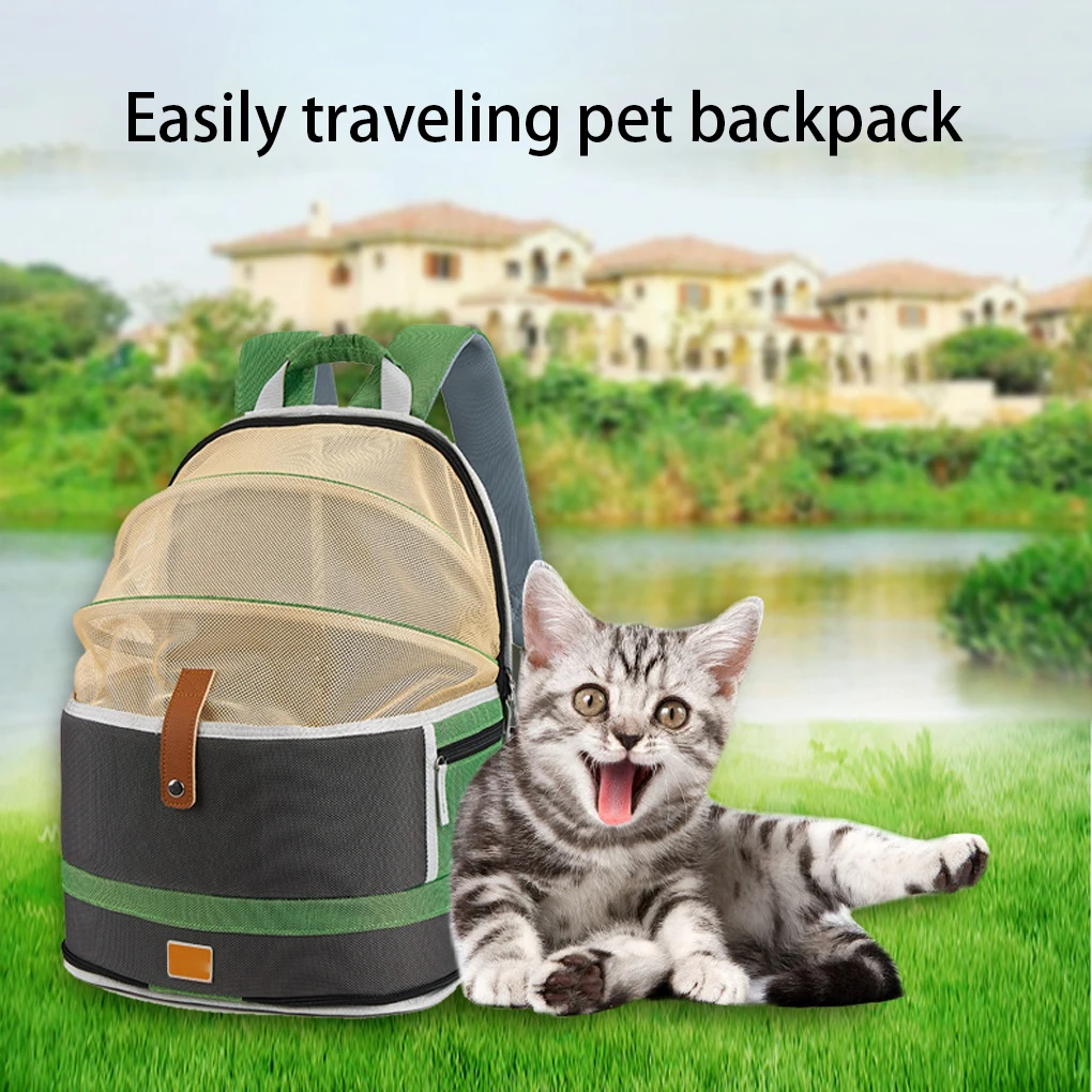 

Pet Carrying Backpack Hiking Backpacking Traveling Portable Mesh Cloth Rucksack Adjustable Bag Pets Supplies S