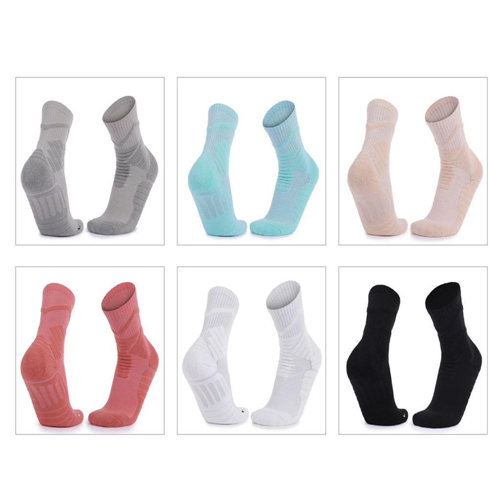 Thickened Towel Bottom Women Basketball Socks Trend Solid Color Elite Sports Socks Breathable Men's Actual Combat Tube Sock