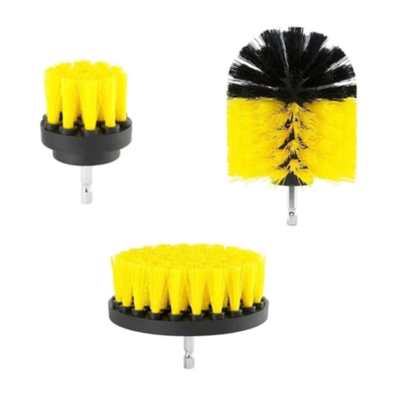 

3pcs/set Car Wash Cleaning Drill Brush Set Power Scrubber Brush Car Polisher Bathroom Cleaning Kit Kitchen Cleaning Tools